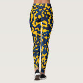 Amber Yellow, Midnight Blue, Haiti Blue, Camo Leggings (Achterkant)