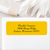 Amber Yellow Simple Plain Return-adreslabels Etiket (Insitu)