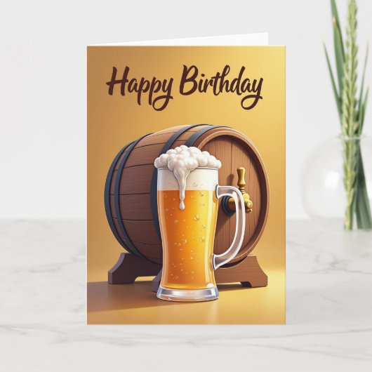 Amberbier Verjaardagskaart Kaart (Voorkant)
