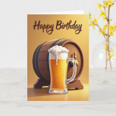 Amberbier Verjaardagskaart Kaart (Gele Bloem)