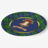 Ambercrombie Tartan Gepersonaliseerde Kerstmis Papieren Bordje (Gekanteld)