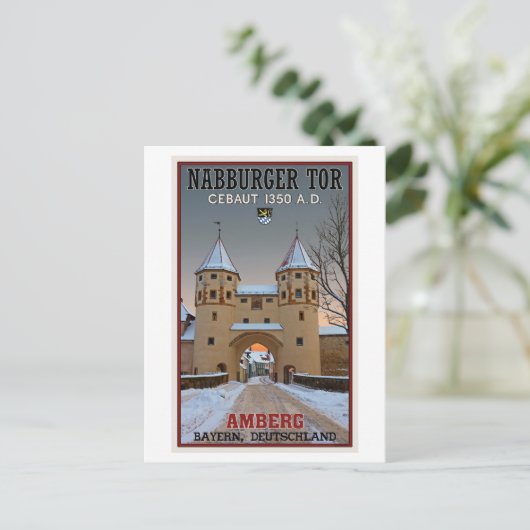 Amberg - Nabburger Tor Briefkaart (Staand voorkant)