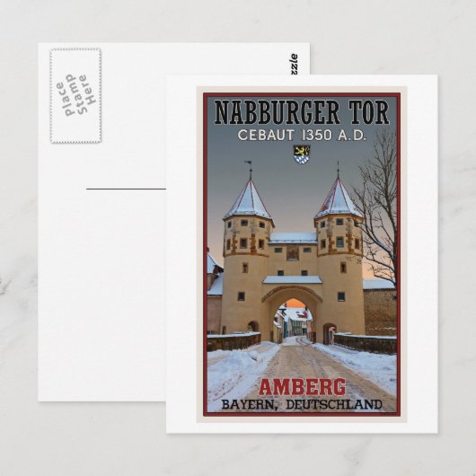 Amberg - Nabburger Tor Briefkaart (Voorkant / Achterkant)