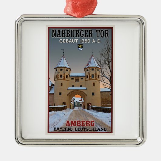 Amberg - Nabburger Tor Metalen Ornament (Voorkant)
