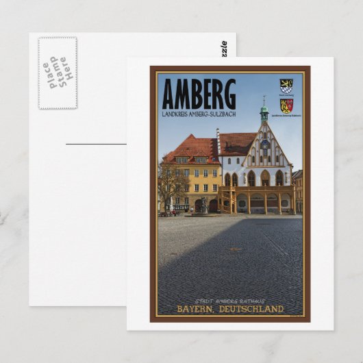 Amberg - Rathaus Briefkaart (Voorkant / Achterkant)