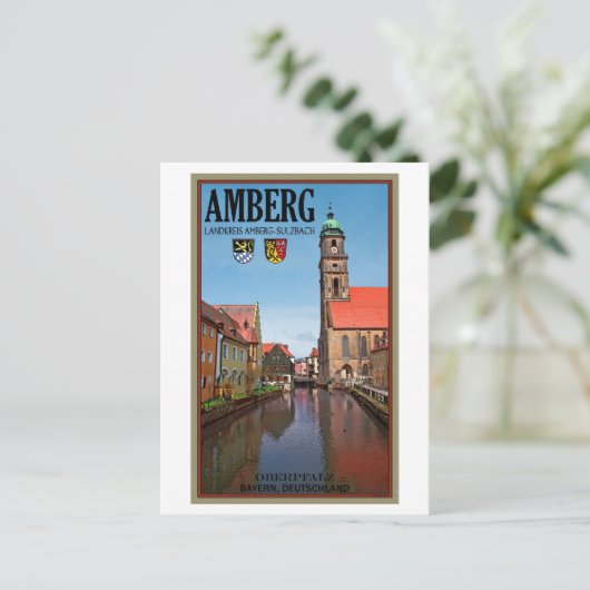 Amberg - Vils River Briefkaart (Staand voorkant)