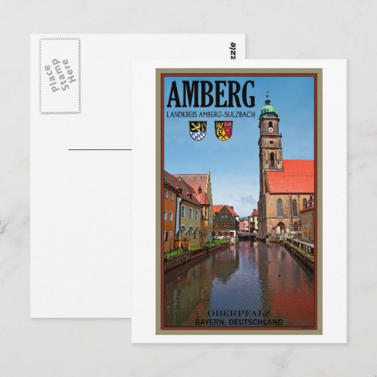 Amberg - Vils River Briefkaart (Voorkant / Achterkant)