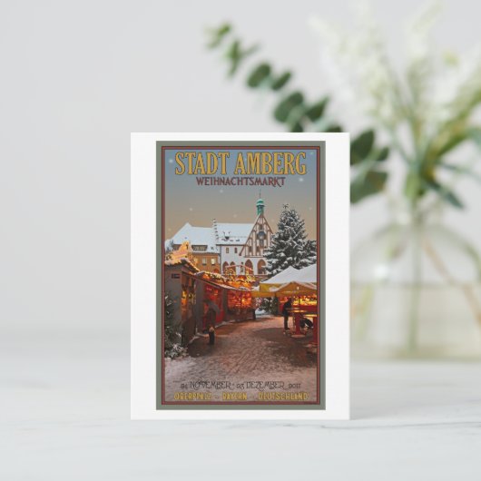 Amberg Weihnachtsmarkt Briefkaart (Staand voorkant)