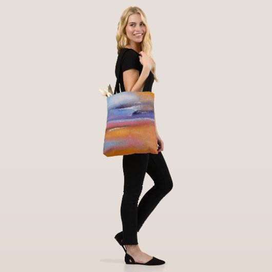 Ambergeel Abstracte Canvas tas (Op model)