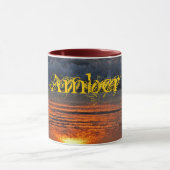 Ambergeel mok - zonnereflecties (Midden)