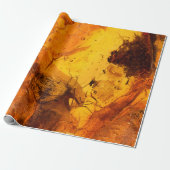 Ambergeel textuurachtergrond cadeaupapier (Uitgerold)