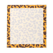 Ambergele Oranje luipsplaat "dierlijke afdruk" Notitieblok (Voorkant)
