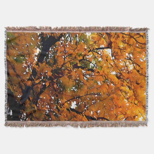 Ambergelooide bladeren van Herfst Deken (Voorkant)