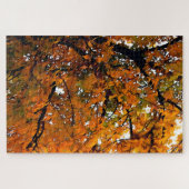 Ambergelooide bladeren van Herfst Legpuzzel (Horizontaal)