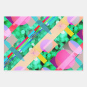 Ambergemarmerd papier, groen Paisley Pearl, Chiron Inpakpapier Vel (Voorkant 3)