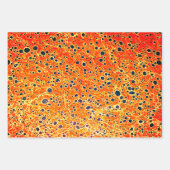 Ambergemarmerd papier, groen Paisley Pearl, Chiron Inpakpapier Vel (Voorkant)