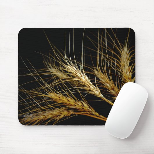 Ambergolven van graantarwe muismat (Met muis)