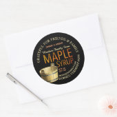 Ambergradiënt Maple Syrup Etiket met Sap Emmer (Envelop)