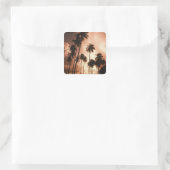 Ambergris Caye, Belize, Centraal-Amerika. 2 Vierkante Sticker (Tas)
