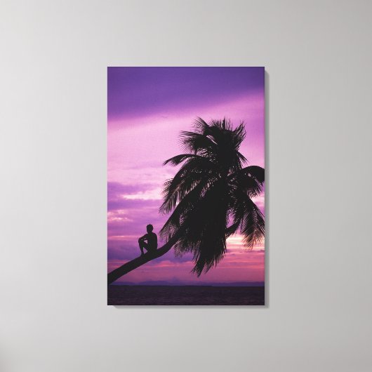 Ambergris Caye, Belize, Centraal-Amerika. Canvas Afdruk (Voorkant)