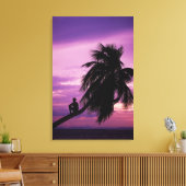 Ambergris Caye, Belize, Centraal-Amerika. Canvas Afdruk (Insitu (Woonkamer))