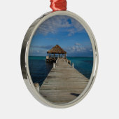 Ambergris Caye Belize Metalen Ornament (Rechts)