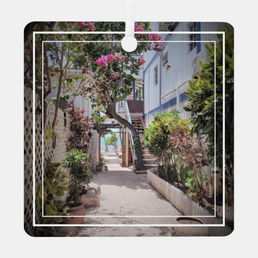 Ambergris Caye Belize Ornament van metaal (Achterkant)