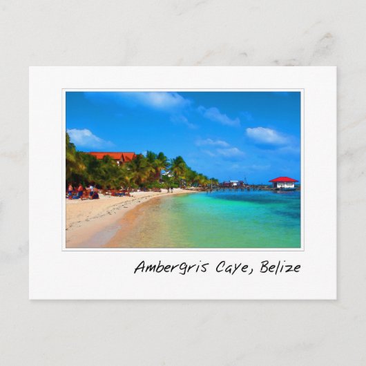 Ambergris Caye Belize reisbestemming Briefkaart (Voorkant)