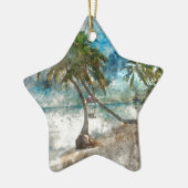 Ambergris Caye Belize reisbestemming Keramisch Ornament (Links)