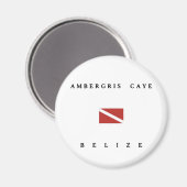Ambergris Caye Belize Scuba Dive Flag Magneet (Voorkant / Achterkant)