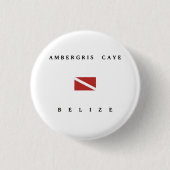 Ambergris Caye Belize Scuba Dive Flag Ronde Button 3,2 Cm (Voorkant)