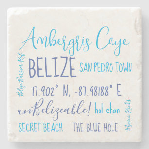 Ambergris Caye Belize Stenen Onderzetter