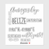 Ambergris Caye Belize Stickers (Vel)