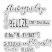 Ambergris Caye Belize Stickers (Voorkant)