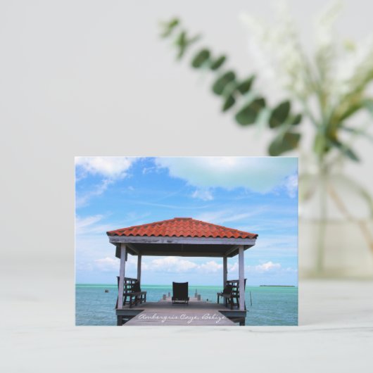 Ambergris Caye Secret Beach Briefkaart (Staand voorkant)