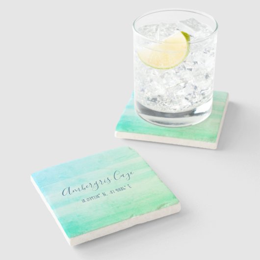 Ambergris Caye Stone Onderzetter (Zijkant)