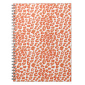 Amberkleur en wit luipaardprint notitieboek (Voorkant)