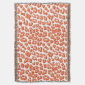 Amberkleur en witte luipaardprint deken (Voorkant Verticaal)