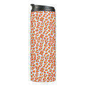 Amberkleur en witte luipaardprint thermosbeker (Geroteerd rechts)
