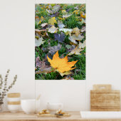 amberkleurig blad poster (Keuken)