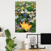 amberkleurig blad poster (Thuiskantoor)