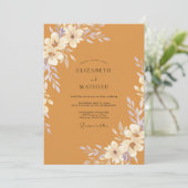 Amberkleurig Eucalyptus Bruiloftsdecor Kaart (Staand voorkant)