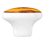 Amberkleurig patroon keramische knop (Zijkant)