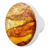 Amberkleurig patroon keramische knop (Rechts)