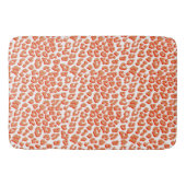 Amberkleurige en witte luipaardprint badmat (Voorkant)
