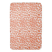 Amberkleurige en witte luipaardprint badmat (Voorkant Verticaal)