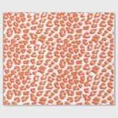 Amberkleurige en witte luipaardprint cadeaupapier (Vlak)