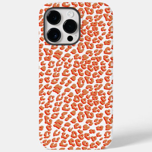 Amberkleurige en witte luipaardprint Case-Mate iPhone case (Achterkant)