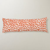 Amberkleurige en witte luipaardprint lichaamskussen (Achterkant)