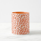 Amberkleurige en witte luipaardprint mok (Midden)
